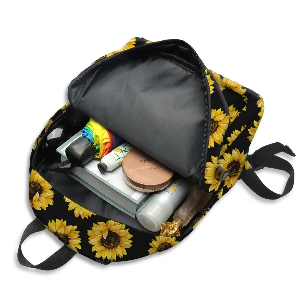 Mochila con estampado de girasoles