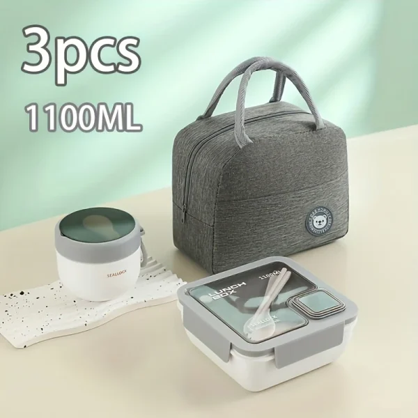 Set de almuerzo de 3 piezas Gris