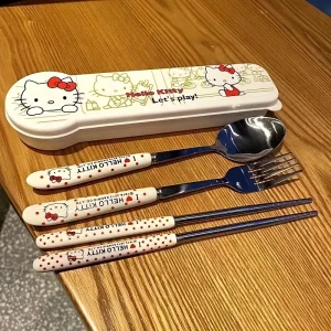 Pack de cubiertos Hello kitty