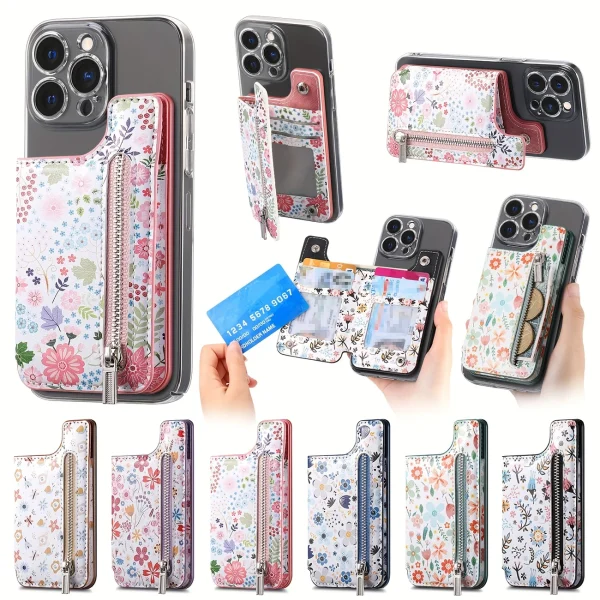 Estuche de teléfono móvil con diseño floral